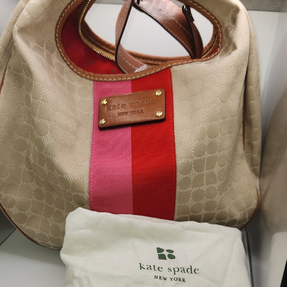 Kate Spade Cream and Red Shoulder Bag